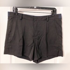 NWT Vince High Waist Tailored Shorts Two Tone Black Navy Size 10
